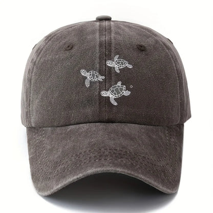 Turtle Print Travel Baseball Cap