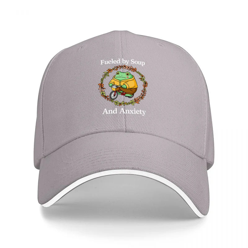 Fueled By Soup And Anxiety Baseball Cap
