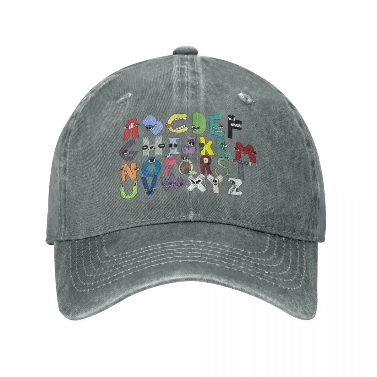 Villain ABC Letter Distressed Washed Baseball Cap