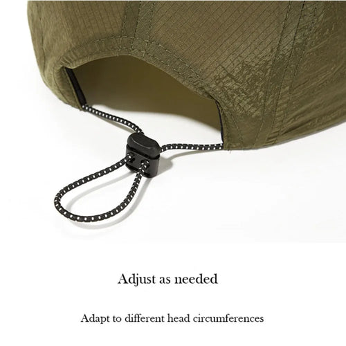 Japanese Style Flat Brimmed Baseball Cap Soft Top Adjustable