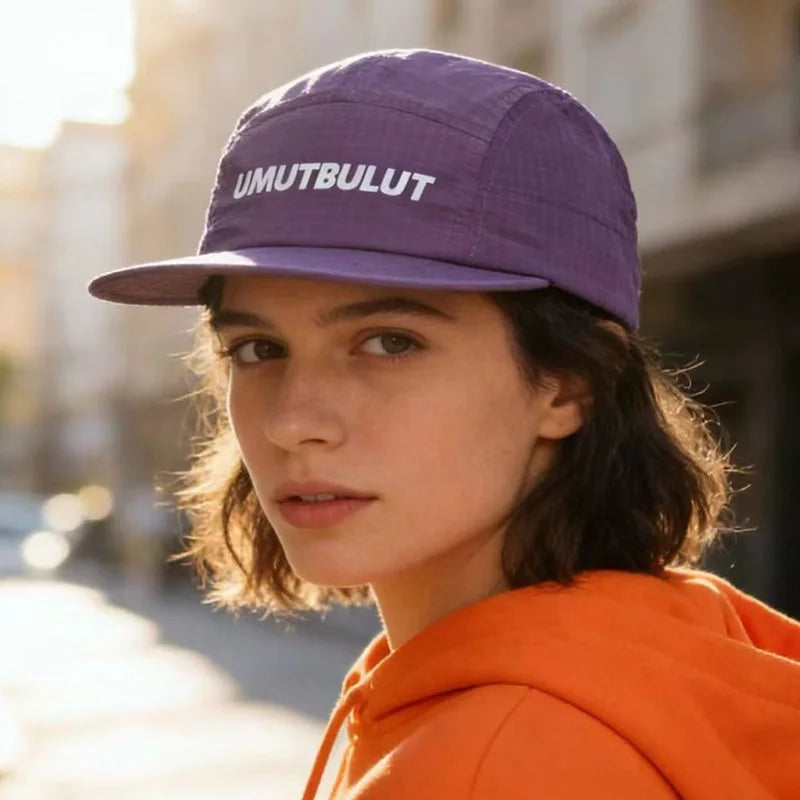 Unisex Solid Color Quick-Dry Flat Brim Snapback Cap
