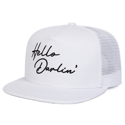 Hello Darlin Embroidery Casual Snapback Cap