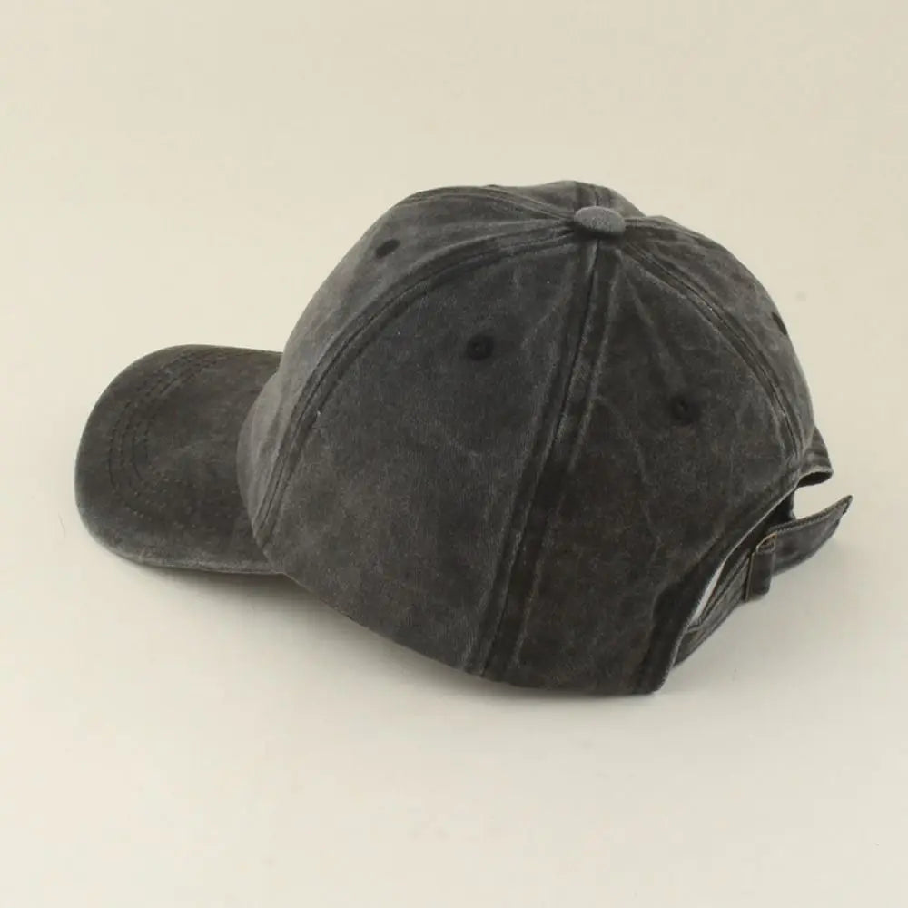 Fishing Embroidered Washed Cotton Baseball Cap