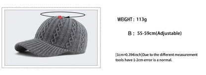 New Knitted Baseball Cap Women Fashion Men