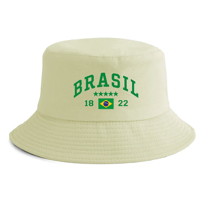 Unisex Brasil Flag Print Bucket Hat
