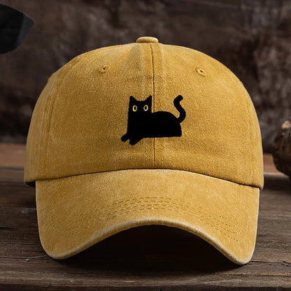 Black Cat Fishing Baseball Cap