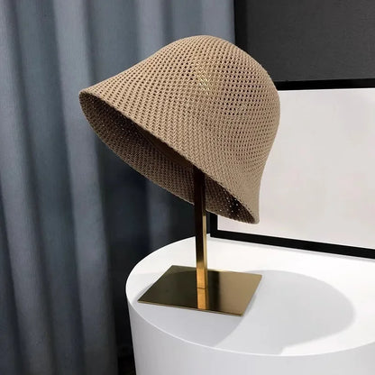 Hat Spring Summer Hollow Thin Folding Bucket Hat