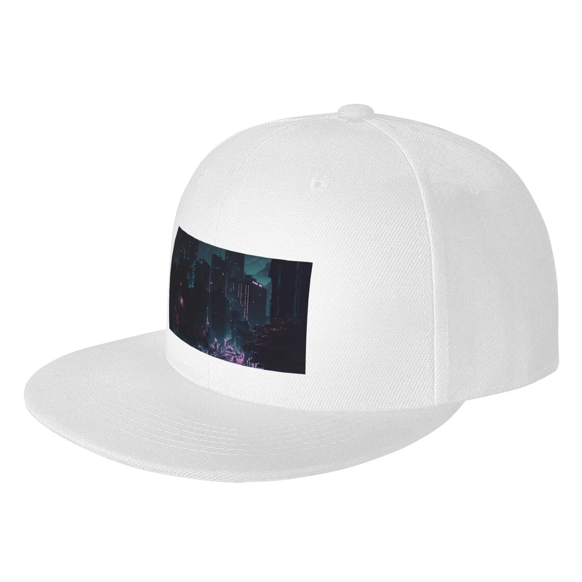 American Retro City Night Flat Brim Snapback Cap