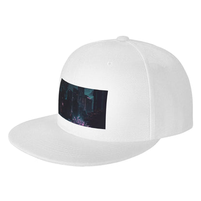 American Retro City Night Flat Brim Snapback Cap