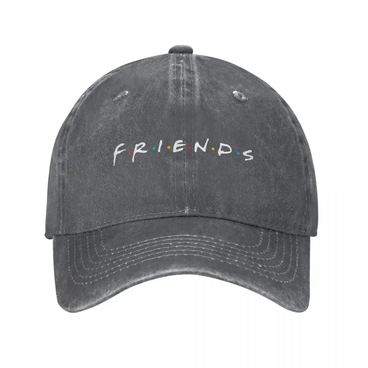 Vintage Friends Distressed Denim Baseball Cap Hat