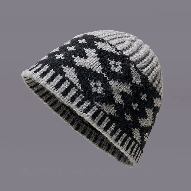 Vintage Hat With Small Face And Versatile Yarn Hat