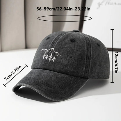 Mountain Moon Graphic Baseball Cap