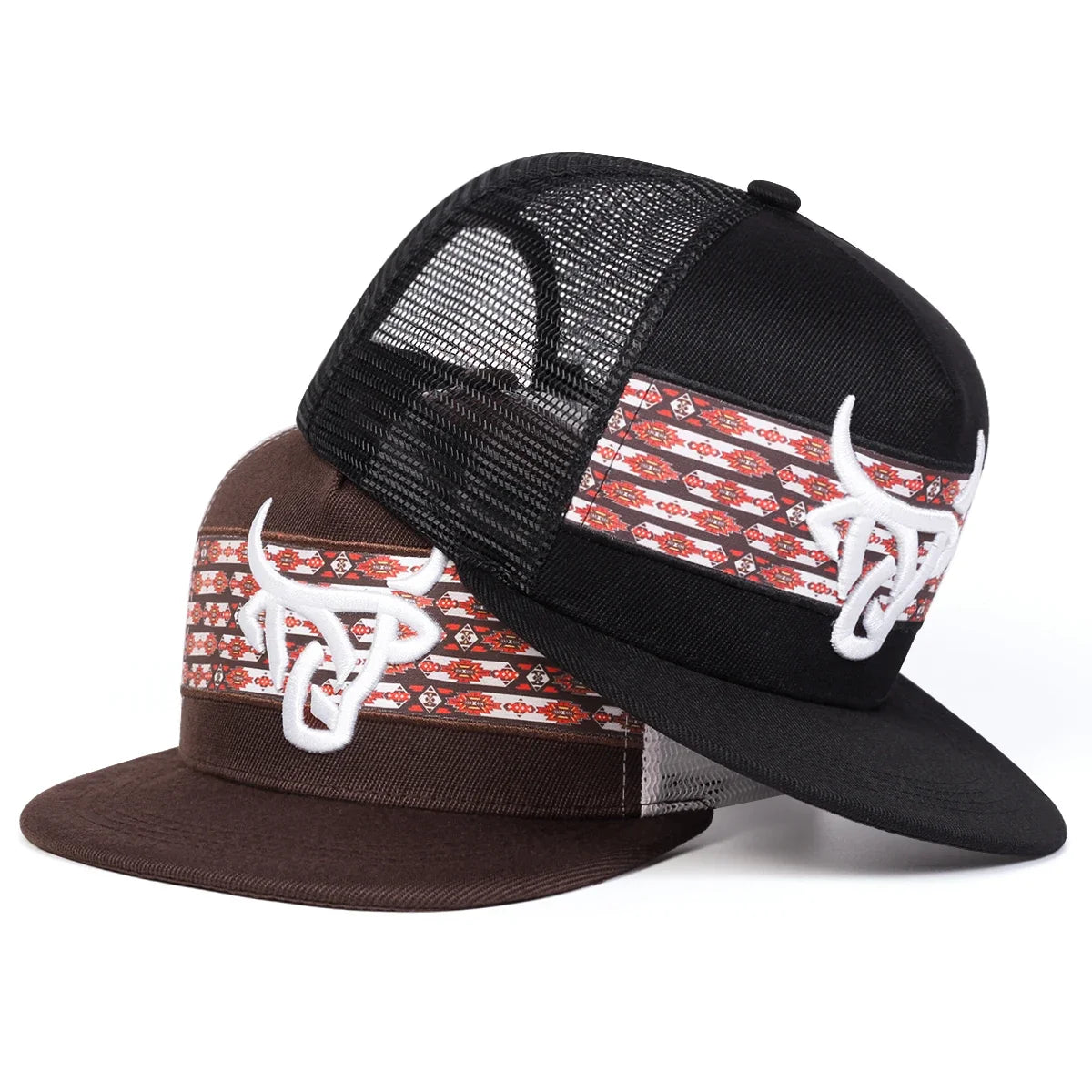 Ox Head Embroidery Casual Snapback Cap