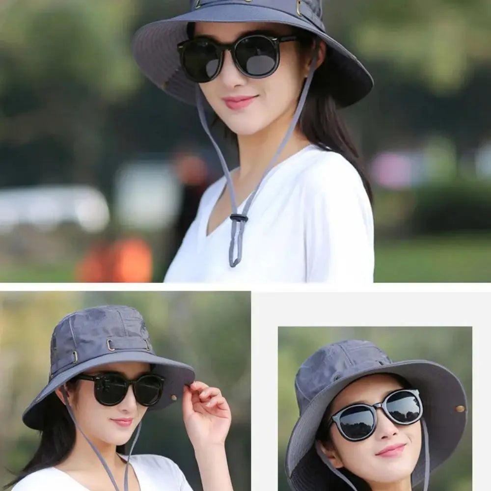 Reversible Waterproof Wide Brim Summer Bucket Hat