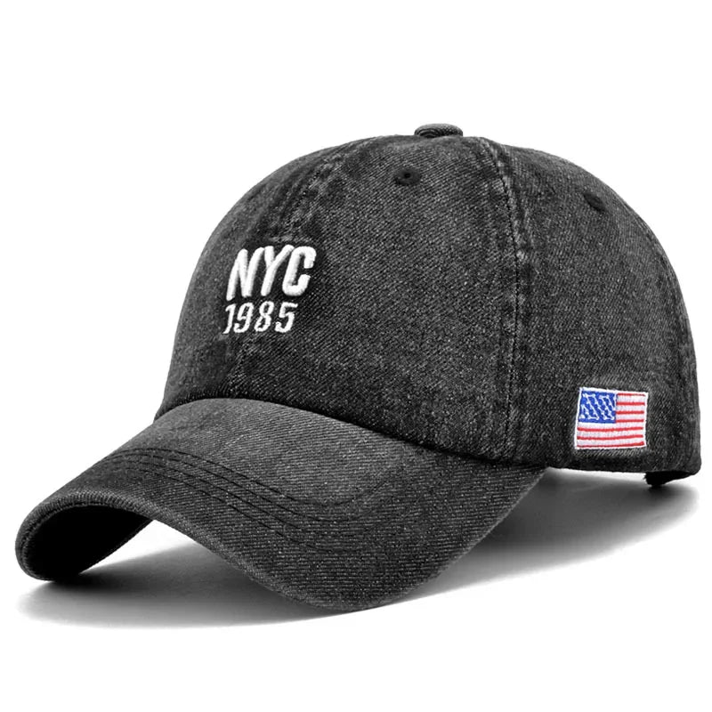 New Brand NYC Denim Baseball Cap Men Women Embroidery Letter Jeans Snapback Hat Casquette Summer Sports USA Hip Hop Cap Gorras