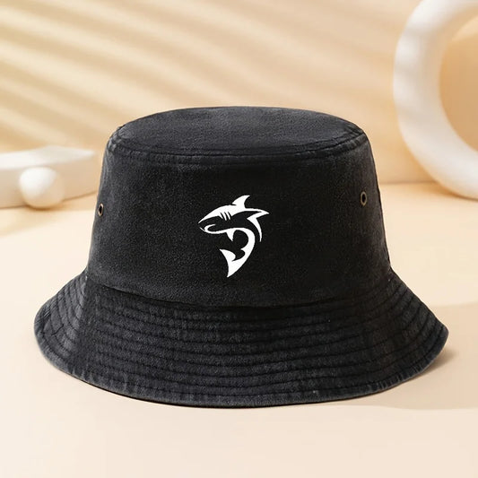 Stylish Printed Shark Travel Bucket Hat