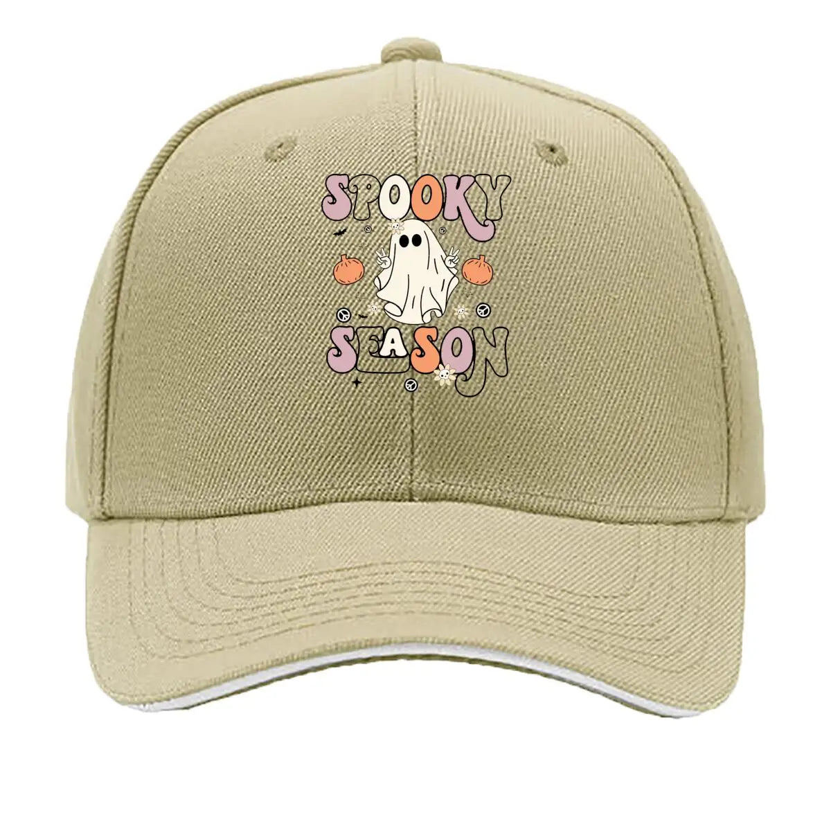 Spooky Season Ghost Pumpkin Baseball Cap