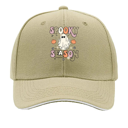 Spooky Season Ghost Pumpkin Baseball Cap