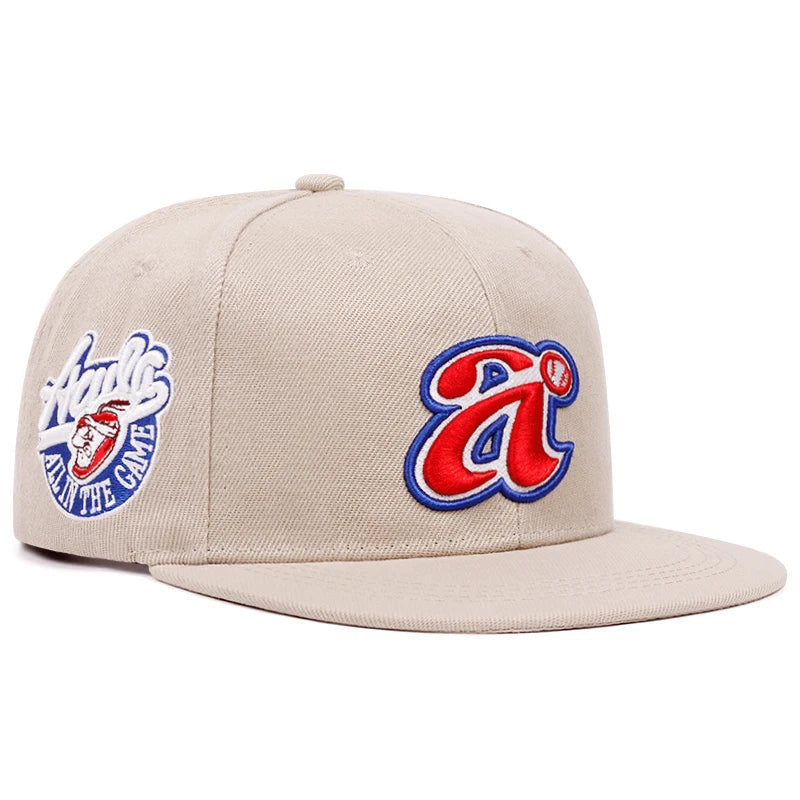 2025 Trend A Letter Embroidered Snapback Cap