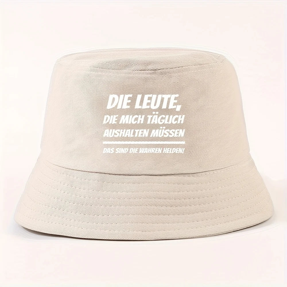 Bold Underline Text Bucket Hat