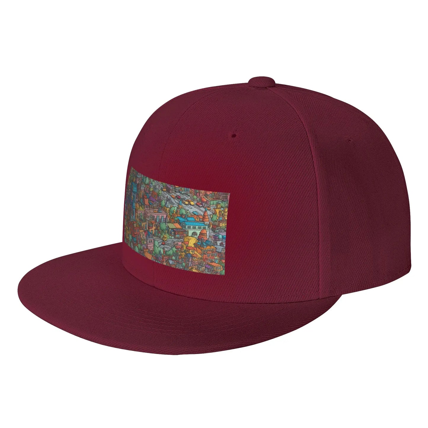 Fashion Cartoon City Snapback Cap