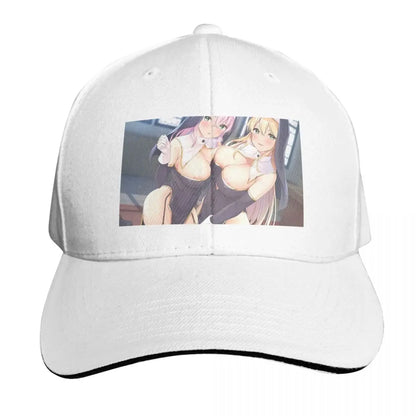 Anime Girl Poster Adjustable Curved Brim Baseball Cap