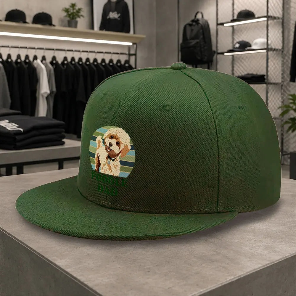 New Poodle Print Unisex All Match Cap