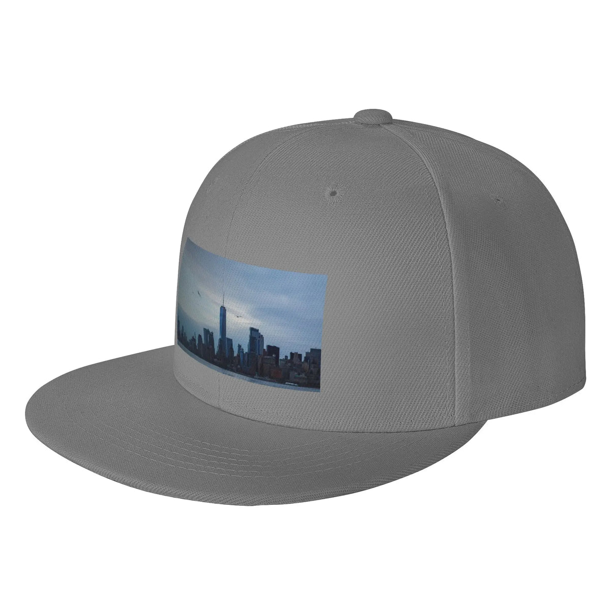 New York Skyline Girlish Style Flat Brim Snapback Cap
