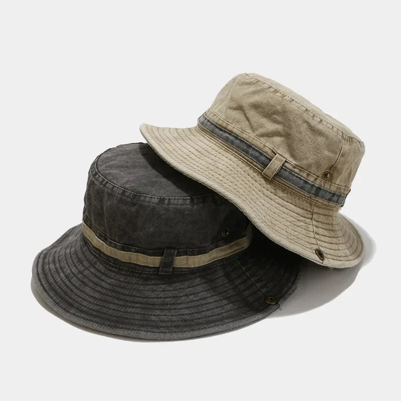 Four Seasons Cotton Solid Bucket Hat Fisherman Hat