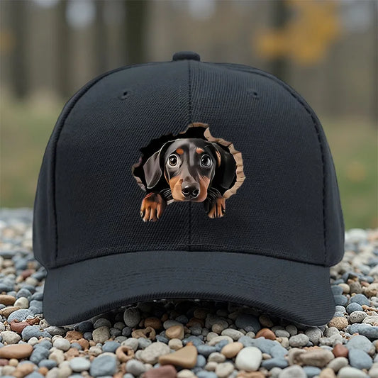 Cute Puppy Sticker Trucker Baseball Cap