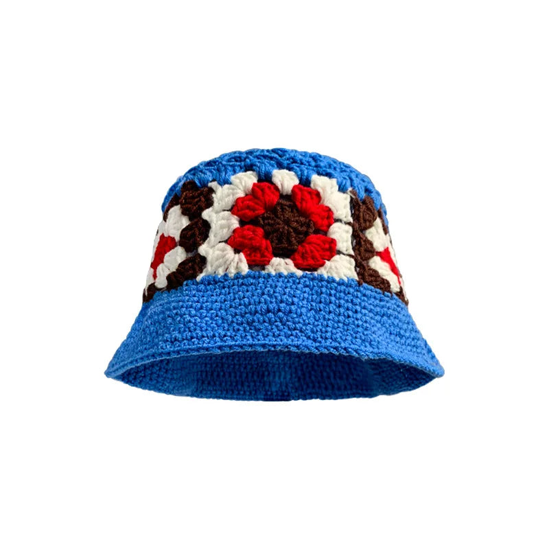 Women's Hollow Flower Crochet Bucket Hat