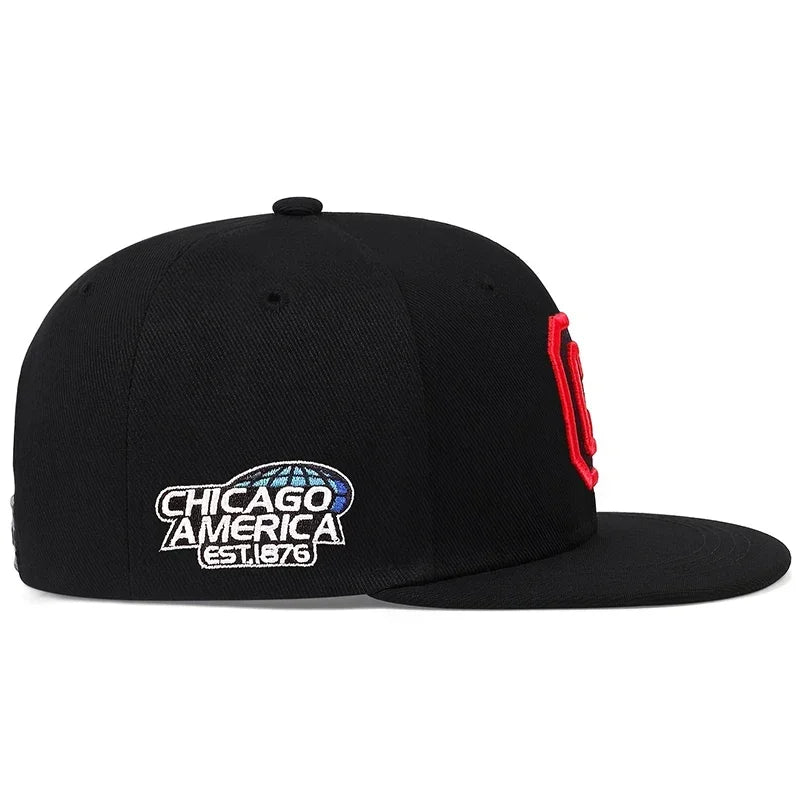 Unisex C Letter Embroidered Snapback Cap