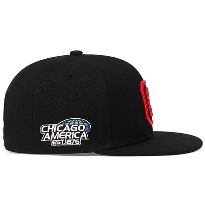 Unisex C Letter Embroidered Snapback Cap