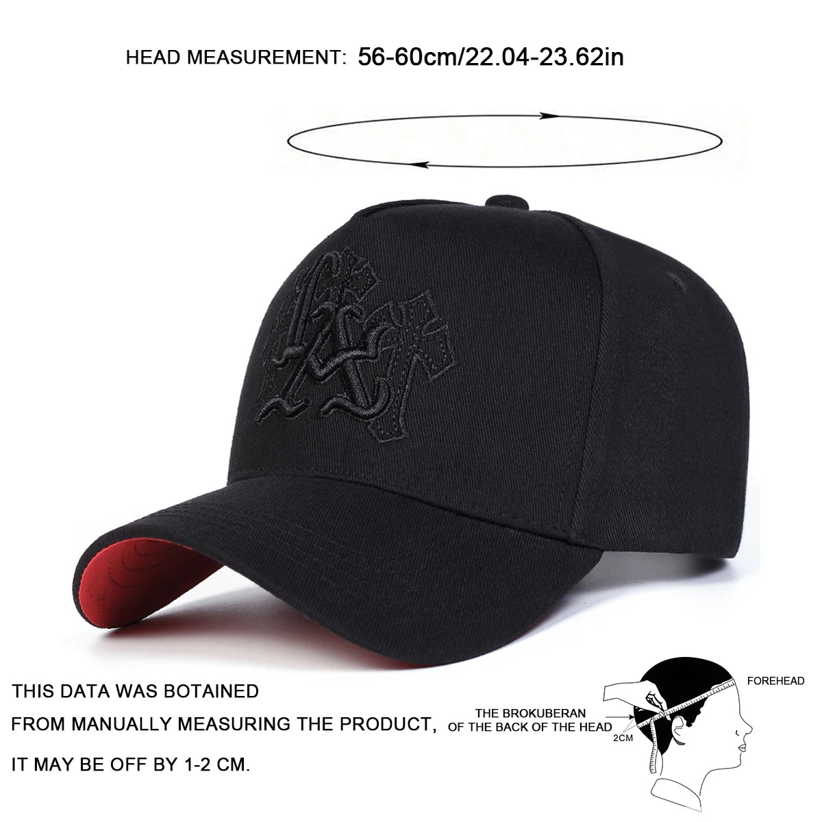 LA Cross Embroidery Outdoor Baseball Cap