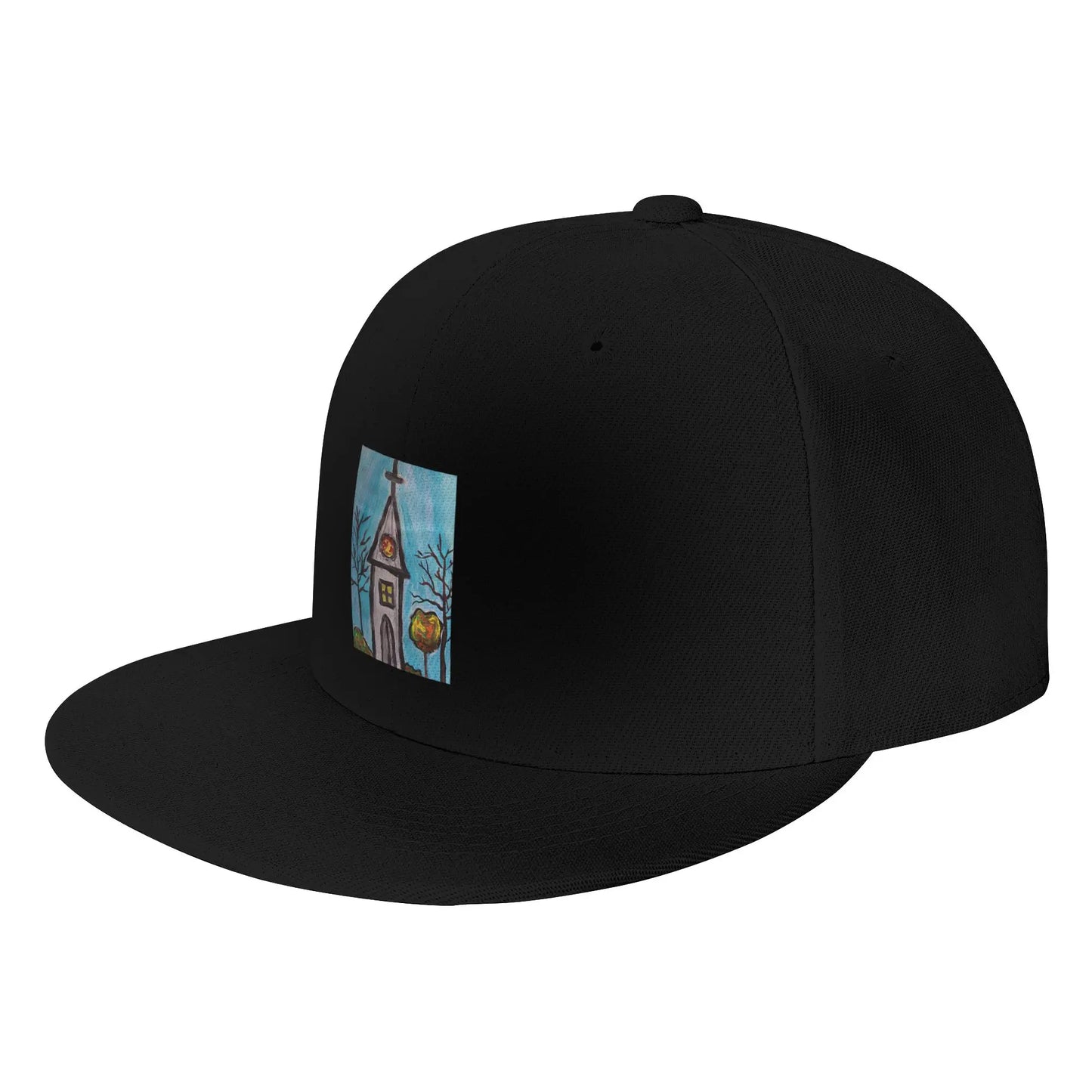 Winter Church Scenic Snapback Cap