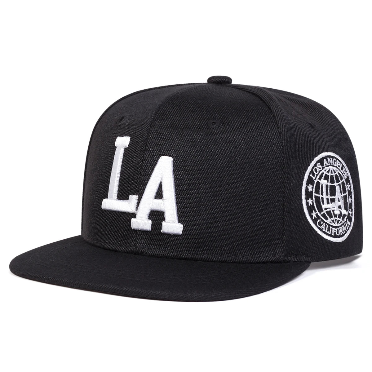 Letter Embroidered Hip Hop Snapback Cap
