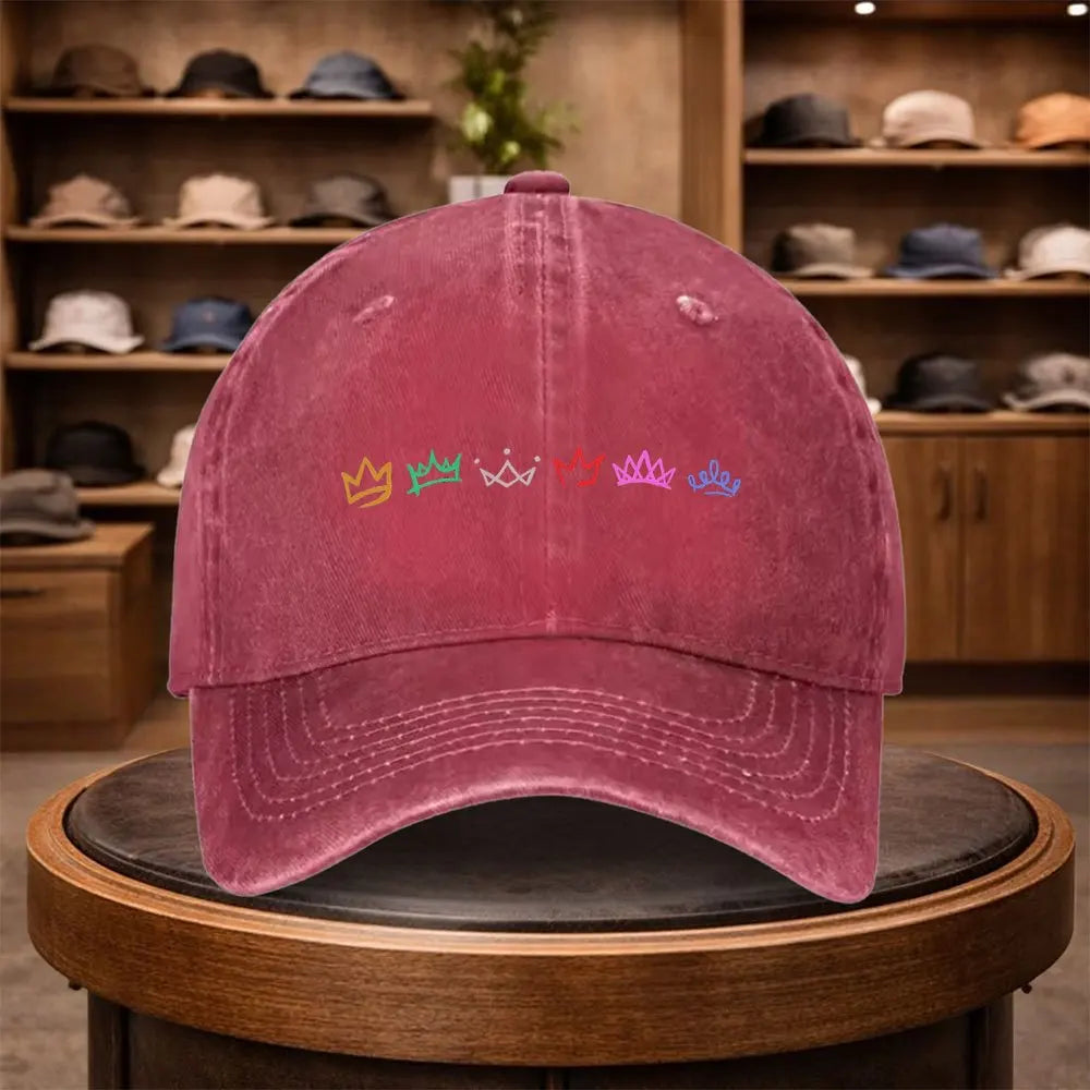 Colorful Crown Adjustable Lightweight Outdoor Baseball Cap