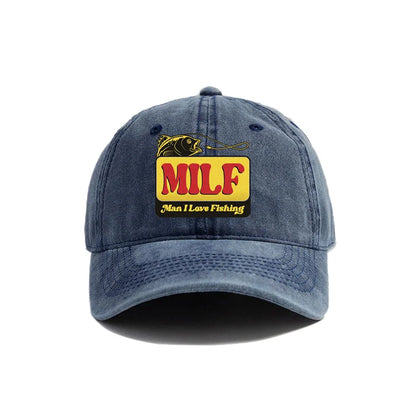 MILF Man I Love Fishing Baseball Cap Vintage Distressed