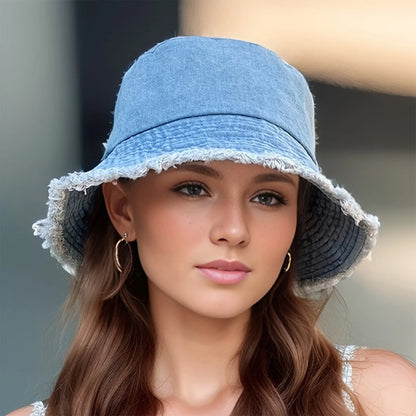 Trendy Bucket Hat Fisherman Bucket Hat Solid Color Retro Style