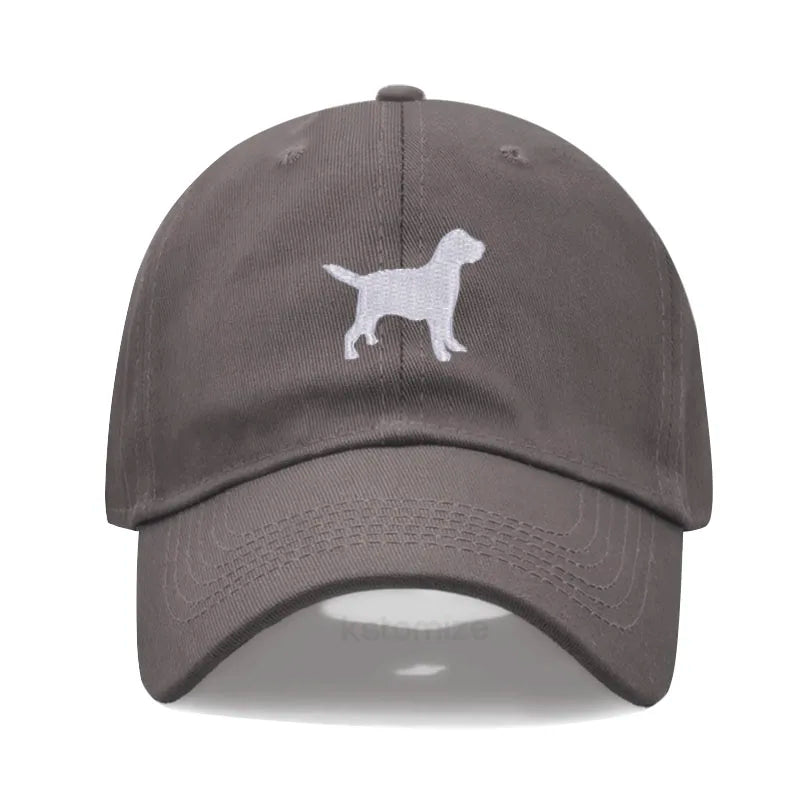 Dog Embroidered Soft Cotton Baseball Cap