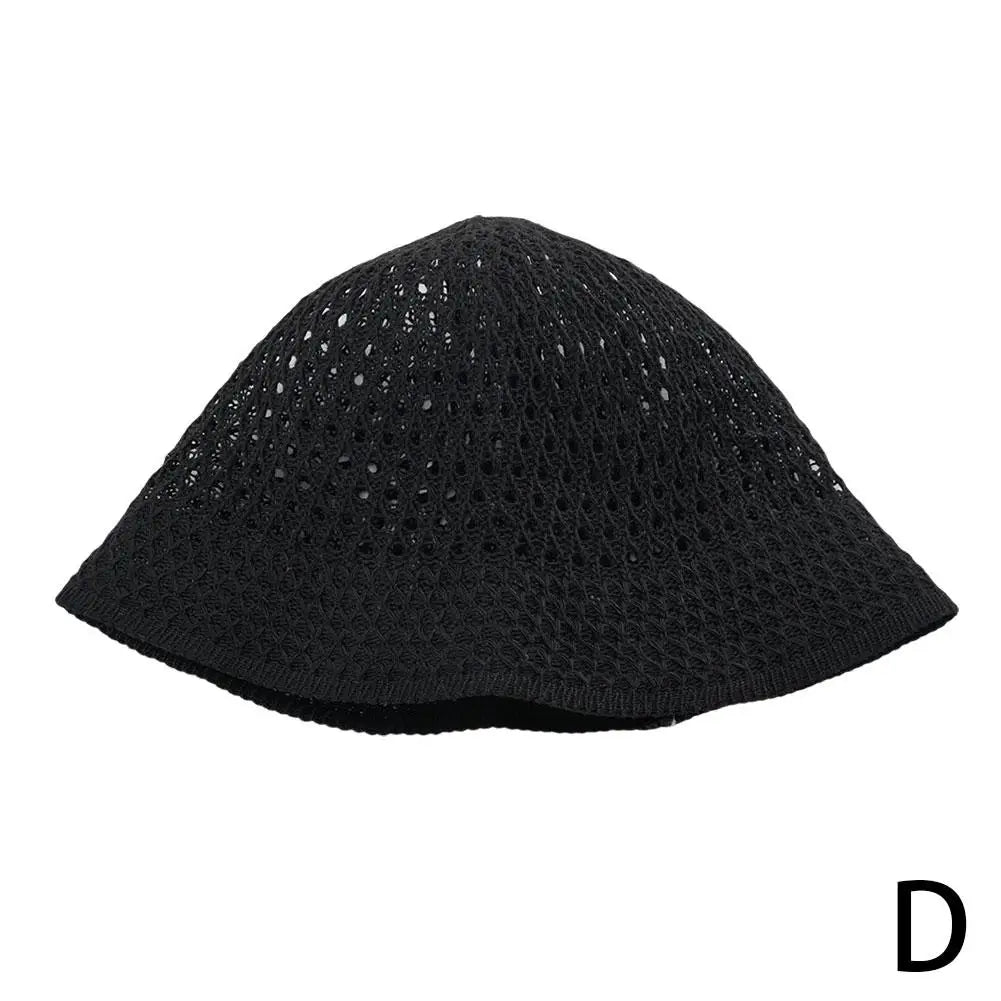 Summer Breathable Hollow Knitted Bucket Hats