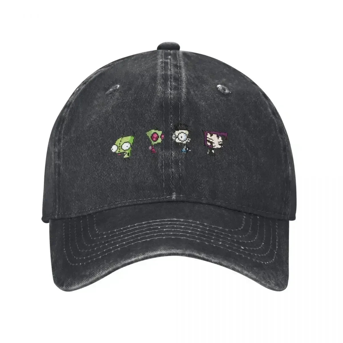 8-Bit Invader Zim Retro Washed Denim Baseball Cap