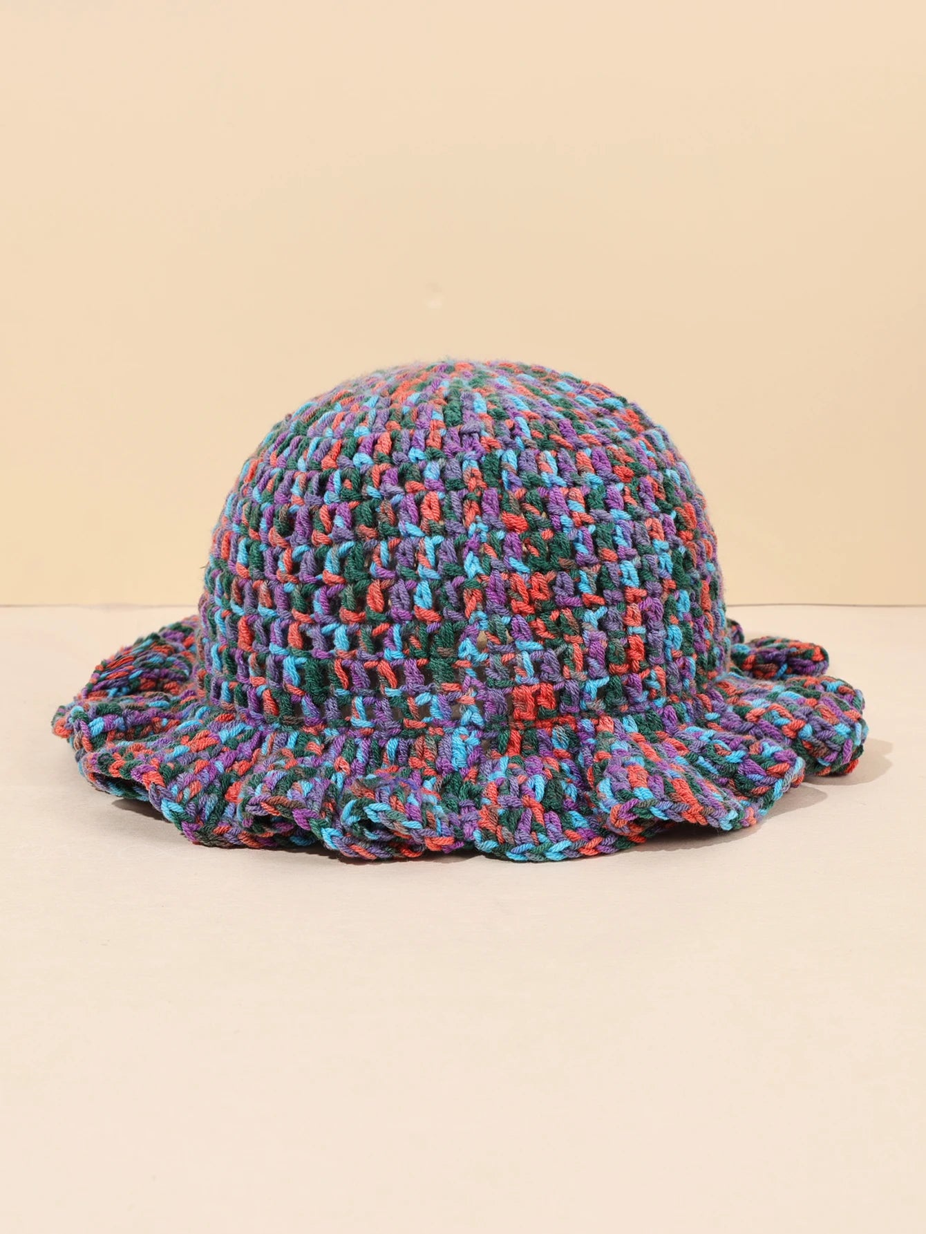 Women Handmade Crochet Hollow Knit Bucket Hat