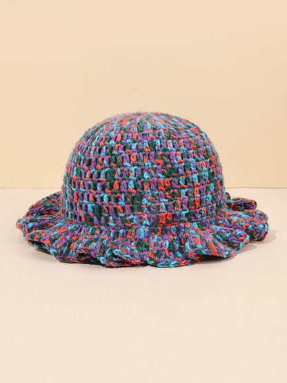 Women Handmade Crochet Hollow Knit Bucket Hat