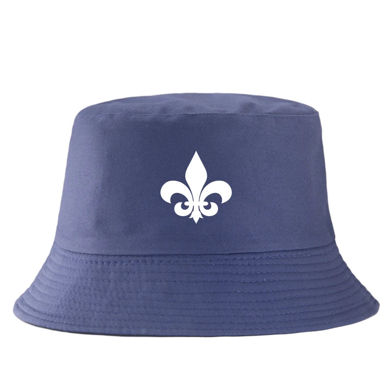 Fleur De Lis Cotton Bucket Hat