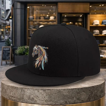 Tribal Horse Head Snapback Cap