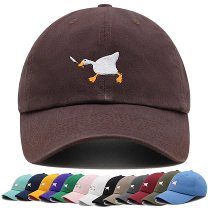 Goose Pattern Embroidered Casual Baseball Cap