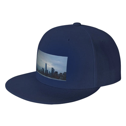 New York Skyline Girlish Style Flat Brim Snapback Cap