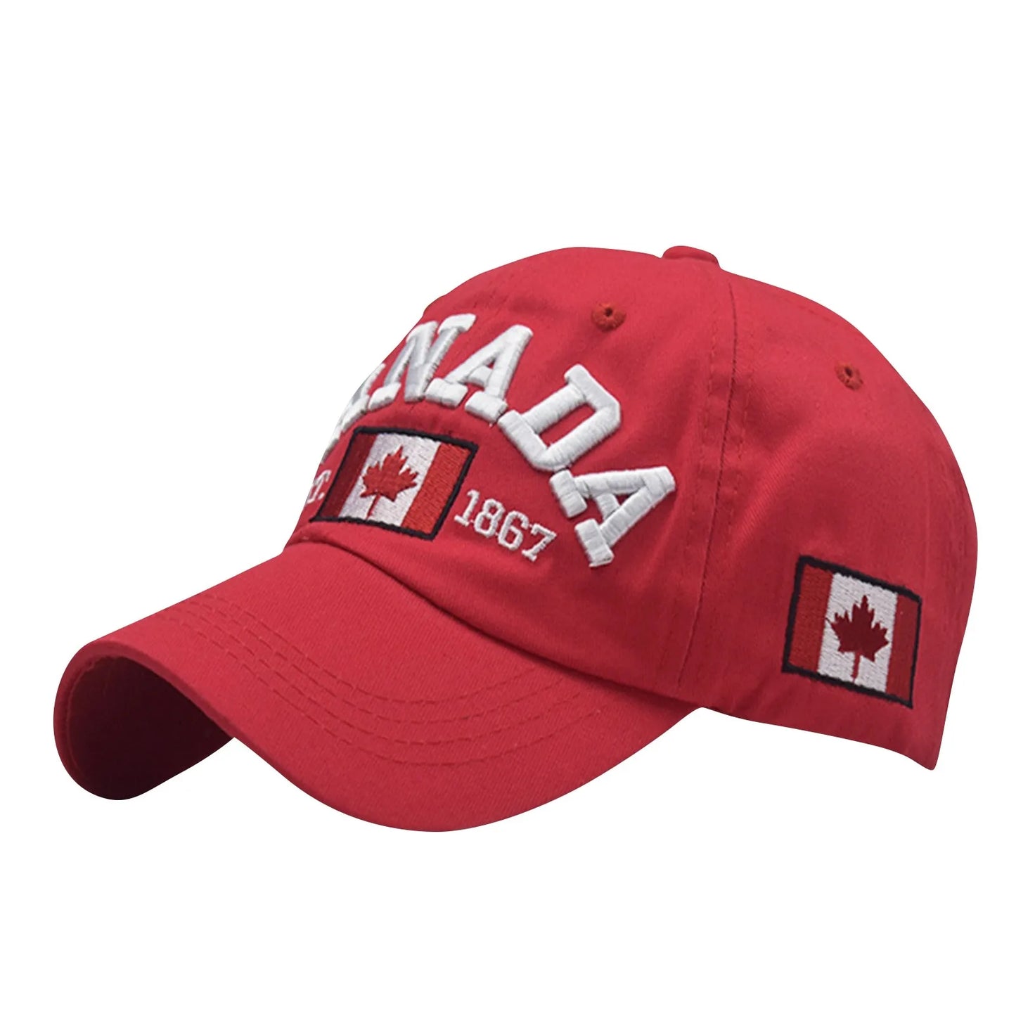 Fashion Canada Baseball Cap Embroidered Maple Leaf Golf Hat Adjustable