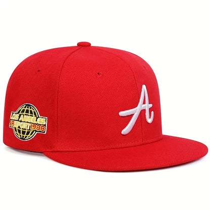 Unisex Gothic Letter Embroidered Snapback Cap